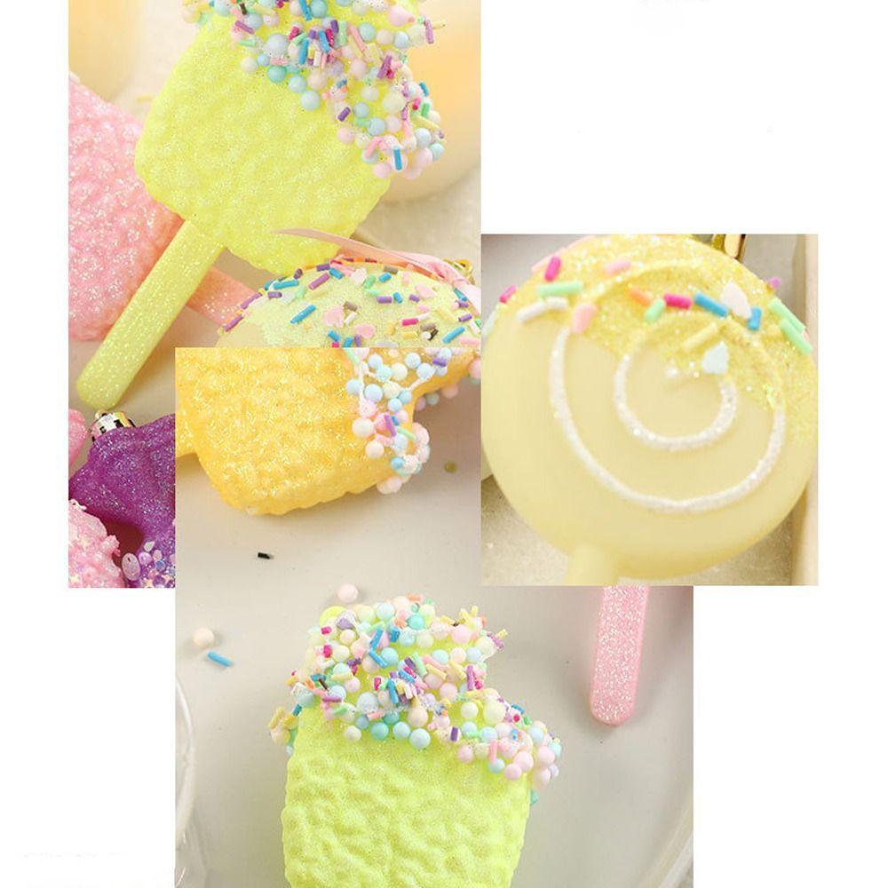 Ice Cream Donut Cake Lollipop Balls Pendant Macaroon Christmas Tree Ornaments Party Favors