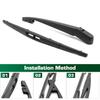 Torkarblad 14" Bakre Torkarblad & Arm Set Kit För Subaru Forester SH MK3 2008 - 2012 Vindruta Bakruta Bakluckefönster
