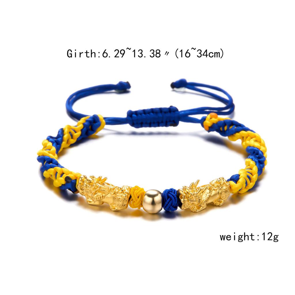 Charm Yellow Blue Ukraine Bracelets For Women Men Handmade Woven String Ukrainian Flag Color Bracelet Couple Friendship Jewelry
