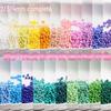High-quality 2-4mm Solid Color Glass Rice Beads for DIY Oil Painting and Beaded Bracelet Accessories