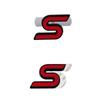 RGFU9 Car Accessories Metal S Grille Emblem Rear Trunk Body Badge Sticker For Ford ST LINE Focus Fiesta Ecosport Kuga Mondeo Everest