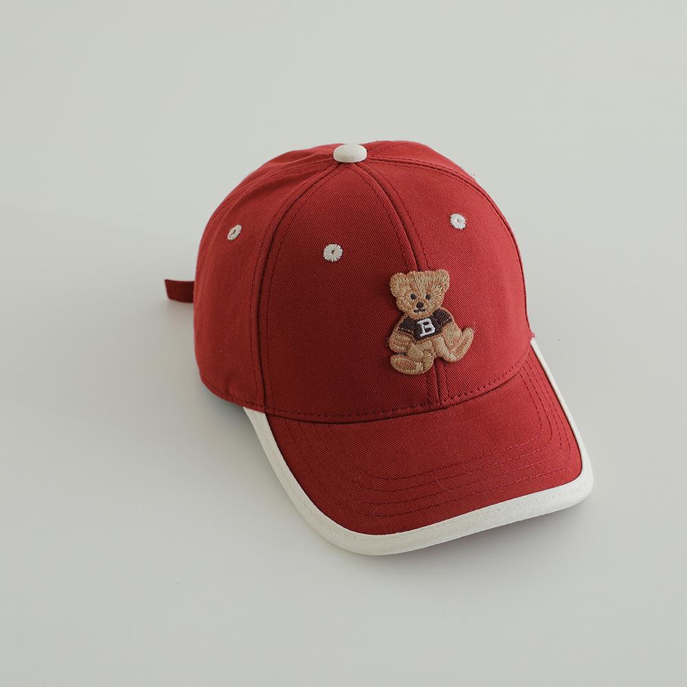 JYL TS DIY Bear Kids Cap Embroidered Patch Baseball Hat Cotton