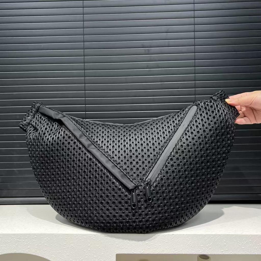 Women'S Simple Mesh Messenger Bag Large Capacity Casual Versatile Mesh Lightweight Large Bag