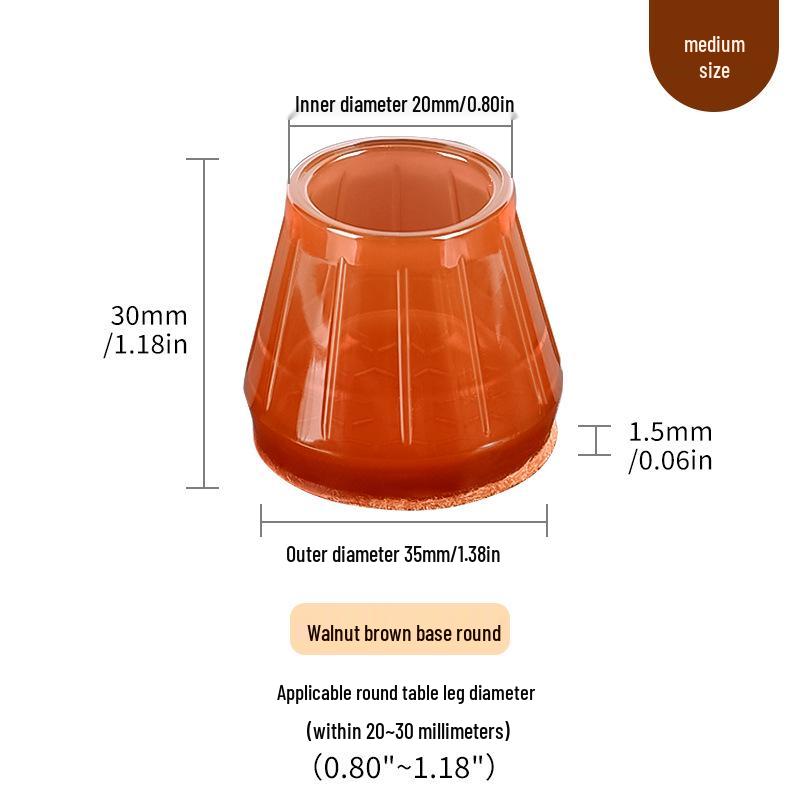 Silicone Chair Leg Covers with Felt Pads - Furniture Protection and Noise Reduction