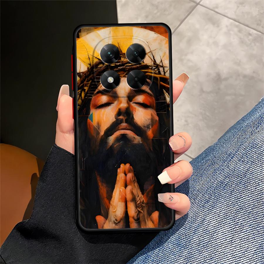 Funda Back Phone Cover Case for Xiaomi Redmi Note 14 9S 10 11 14C 12 A4 13 Pro Plus 13C Jesus