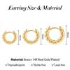 New Trendy Twisted Small Hoop Earrings for Women Fashion Gold Color Metal Circle Tiny Hoops Huggie Ear Buckle Jewelry 2026