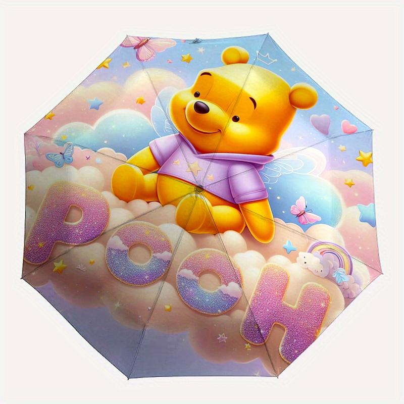 Winnie the Pooh Automatic folding umbrella, 8 ribs portable foldable design, best choice for business and going out, birthday, Halloween, Ch