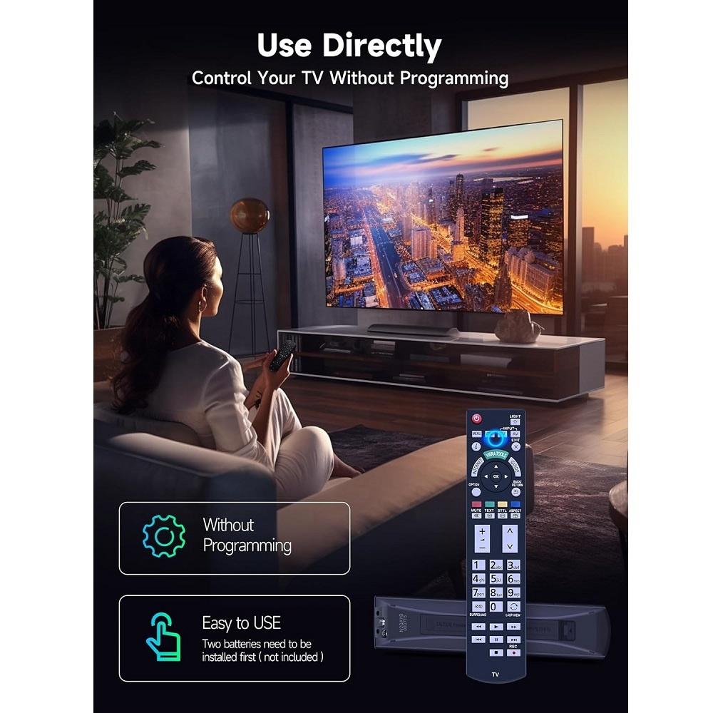 Hochwertige N2QAYB000715 Ersatzfernbedienung Geeignet für Pan Viera TV Kompatibel mit TX-L42DT50B TX-L42ET50E