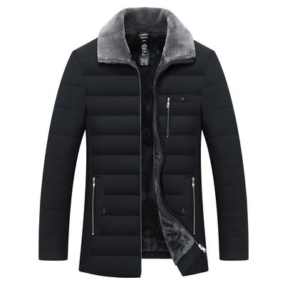 Men's Winter Standing Collar Thickened Warm Jacket Fluffy Jacket