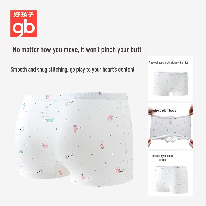 Goodbaby Girls' Class A Cotton Boxer Briefs 3-Pack