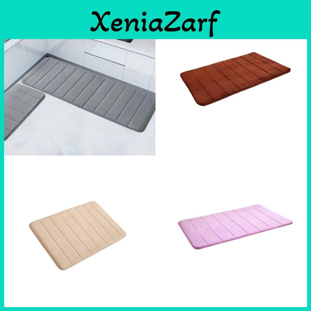 Kitchen Mat With Thick Coral Fleece And Memory Foam For Home Cooking Comfort