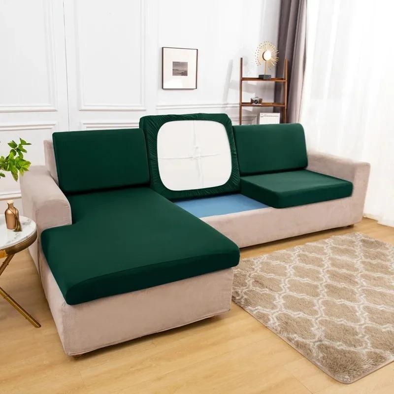 Elastic Stretch Sofa Cushion Cover For Living Room Pet-Friendly Washable Spandex Slipcover Custom Fitted Sofa Cover For Home