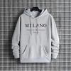 Male Casual Street Style Hoody Pullover Italy Milan Fashion Men's Hoodies 2025 Urban Streetwear Trendy Hip Hop Hooded Sweatshirt