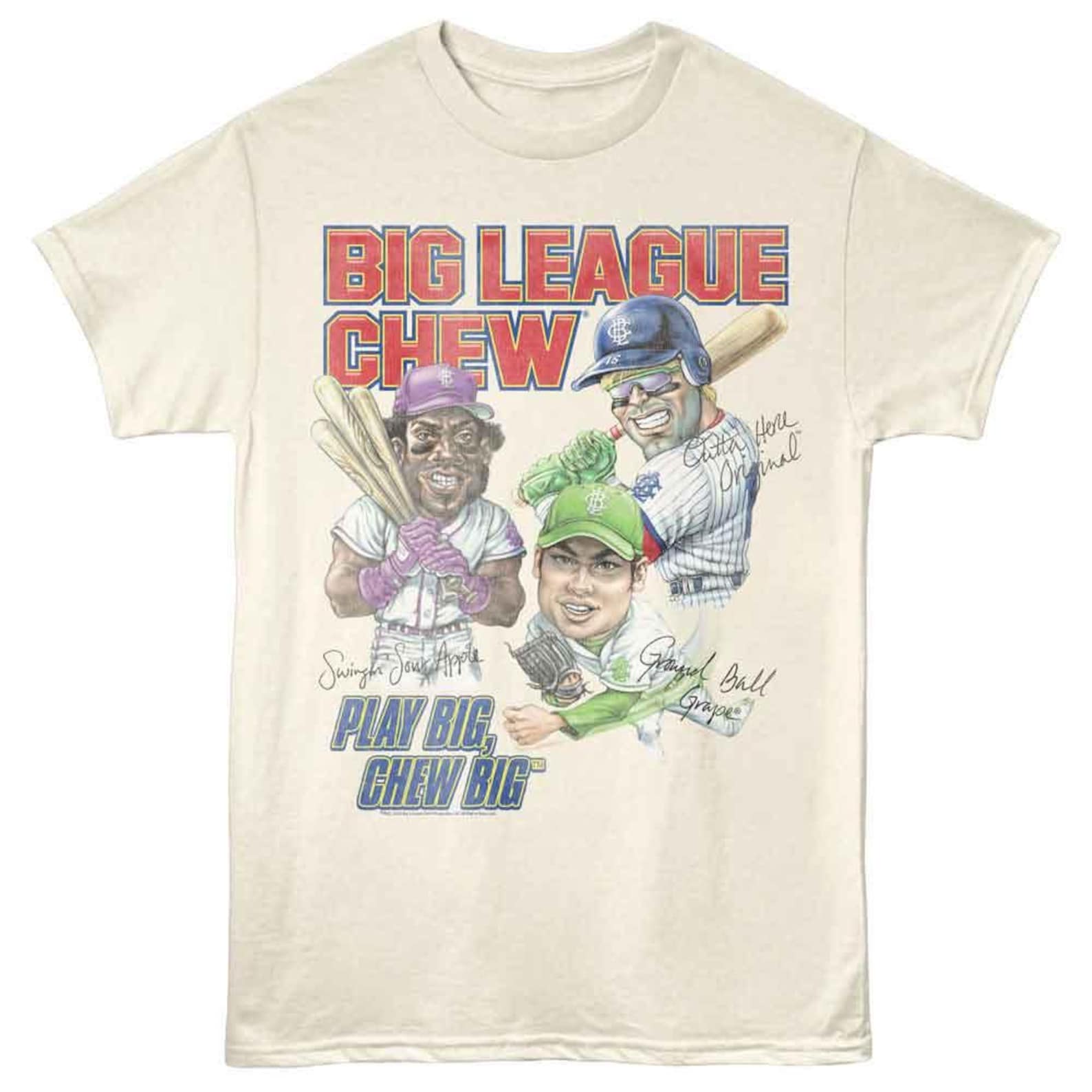 Big League Chew Player Flavors Natural T-Shirt S