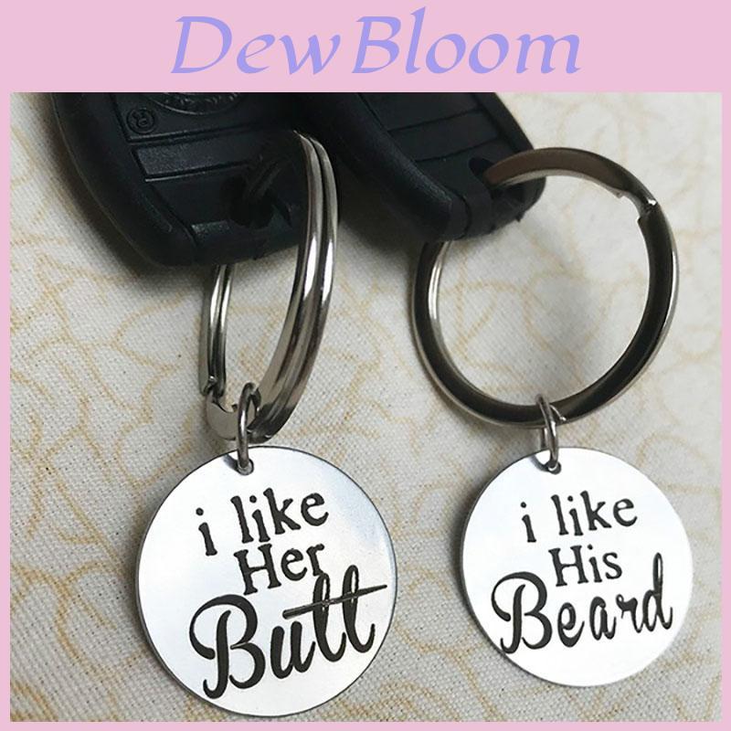 Stainless Steel Cute Couple Keychain Love Key Ring Gift For Boyfriend Girlfriend With Premium Quality Polished Finish