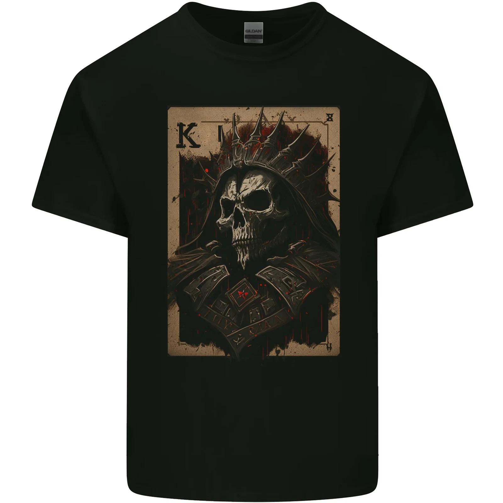 King of Cards Skull King Gothic Playing Kids T-Shirt Childrens M