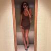 Temperament sexy wind polka dot printing contrasting color V-neck basic A-shaped suspender skirt European and American spice girls backless skirt