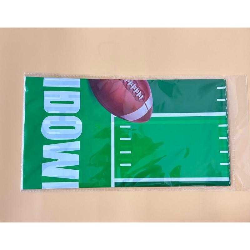 2Pcs Tablecloths For Football Party Decorations Disposable Football Table Runner Perfect For Game Day Celebration
