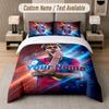 Custom Bedding Set Lamine Yamal Pattern, Print Name Text 1 Duvet Cover Plus 2 Pillowcases Home Textile