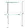 VidaXL 2-Tier Side Table Transparent 38x38x50 Cm Tempered Glass 322785