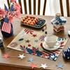 Of 4 Or 6 Placemats Featuring American Flag Stars And Leaves, Perfect for 4Th of July And Memorial Day Celebrations, Ideal for Decorating Your Kitchen