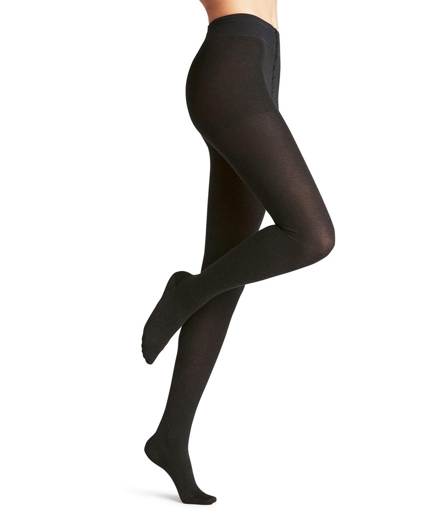FALKE Cotton and Size 48790 FAMILY 3089 ANTHRA MEL Women's Tights, Skin-Friendly, Warm, Durable, Small, TIGHTS, [Authentic]