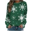 Christmas Tree Pattern Sweatshirt Women's Long Sleeve Round Neck Hoodie Fashion Casual Xmas Pullover Women's Streetwear