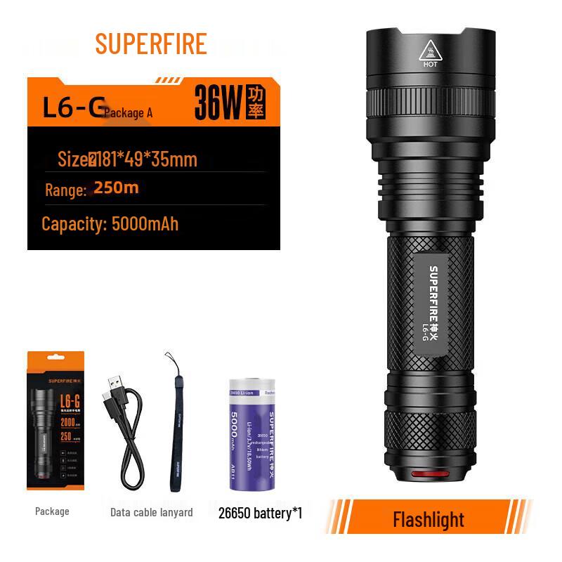 SupFire Rechargeable LED Flashlight