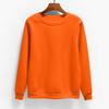 Women's Fashion Casual Round Neck Long Sleeve Fleece-Lined Solid Color Sweatshirt
