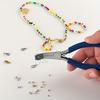 Blue Handle High Carbon Steel Round Hole Pliers - Precision Bead Positioning Ideal for DIY Crafts Jewelry Making Tools