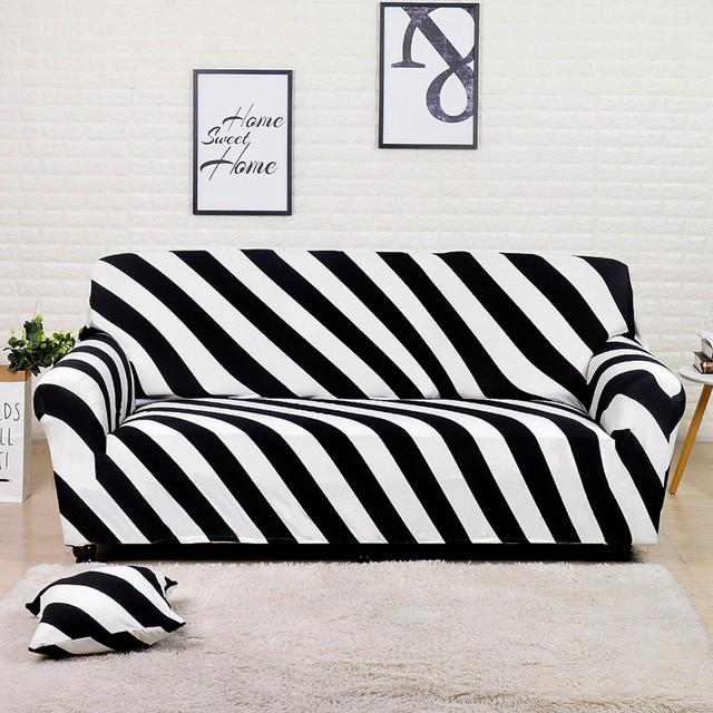 Capa de Sofá Estampada Geométrica Colorida Capas Elásticas Antisujeira Capa para Sofá Capa para Móveis de Sofá Toalha Envolvimento Total