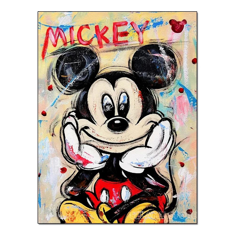 5D DIY Color Mickey Diamond Painting Kit Tidal Graffiti Cross Stitch Handmade Diamond Mosaic Embroidery Art Gift