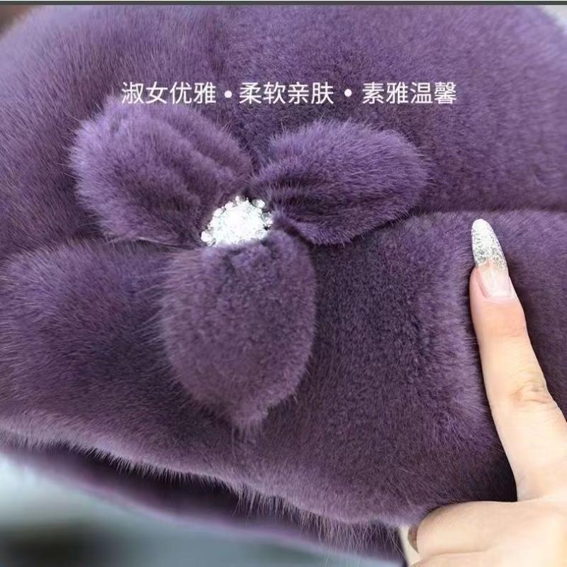 Ladies' Russian Style Winter Hat, Elegant Adjustable Fisherman Hat,lightweight Faux Plush Texture - Women's Cold Proof Accessory