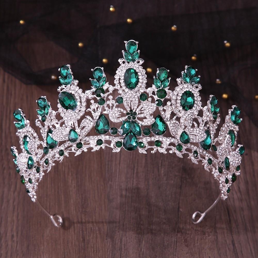 Handmade Crystal Crown Exquisite Baroque Headpiece Rhinestone Headband Bridal Tiara Bridesmaid