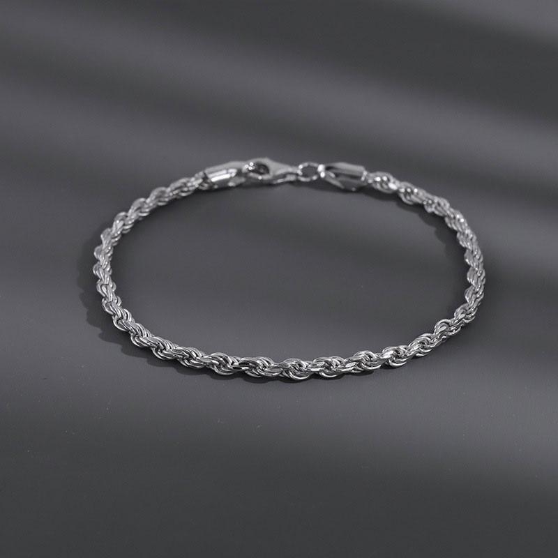 

Cuban Hip-hop Twisted Chain Titanium Steel Fine Bracelet - Exclusive Men s Accessory Bracelet Twist bracelet 17cm