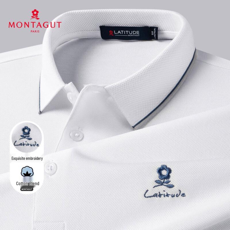 MONTAGUT Men s Moisture-Wicking Jacquard Polo Shirt 56