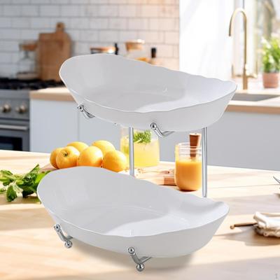 Layered Fruit Bowl for Kitchen Counter Cake Tray Stylish Multipurpose Removable Serving Set