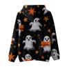 Women's Fashion Long Sleeve Pullover Halloween Print Hooded Pocket Sweatshirt