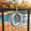 Stable Pool Tube Support Poolside Pole Hanger, with 3 Hook Configuration, Weather Resistant Maintenance Tool Management System Swimming Organizer, for