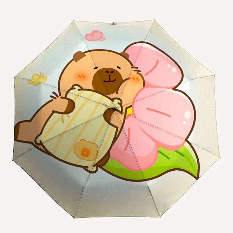 

1pc Cute Capybara Pillow Pattern Umbrella - Portable Home Essential, Durable Iron Frame with Rod Structure, Fashion Lovers yy250910104