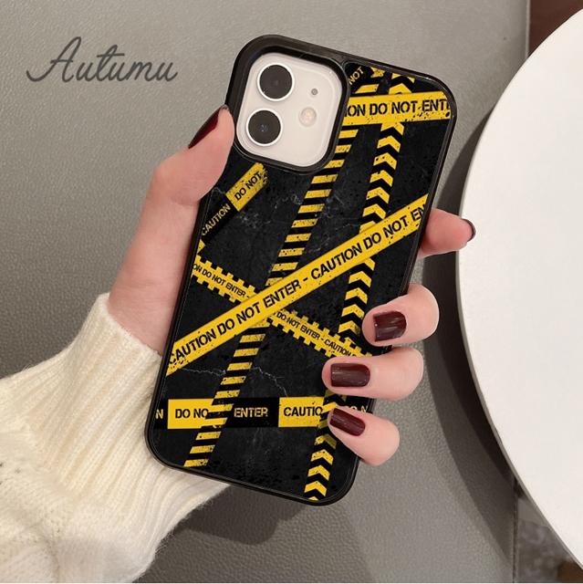 

Забавный чехол с надписью «Осторожно, опасность» для iPhone 11 12 13 14 Pro Max mini XR XS SE 2020 6S 7 8 Plus Samsung Galaxy S21 S22 Samsung S22ultra