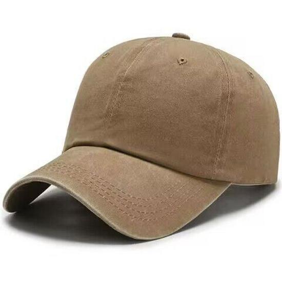 Unisex Washed Cotton Distressed Baseball Cap - Solid Color Soft Top Hat for Men and Women