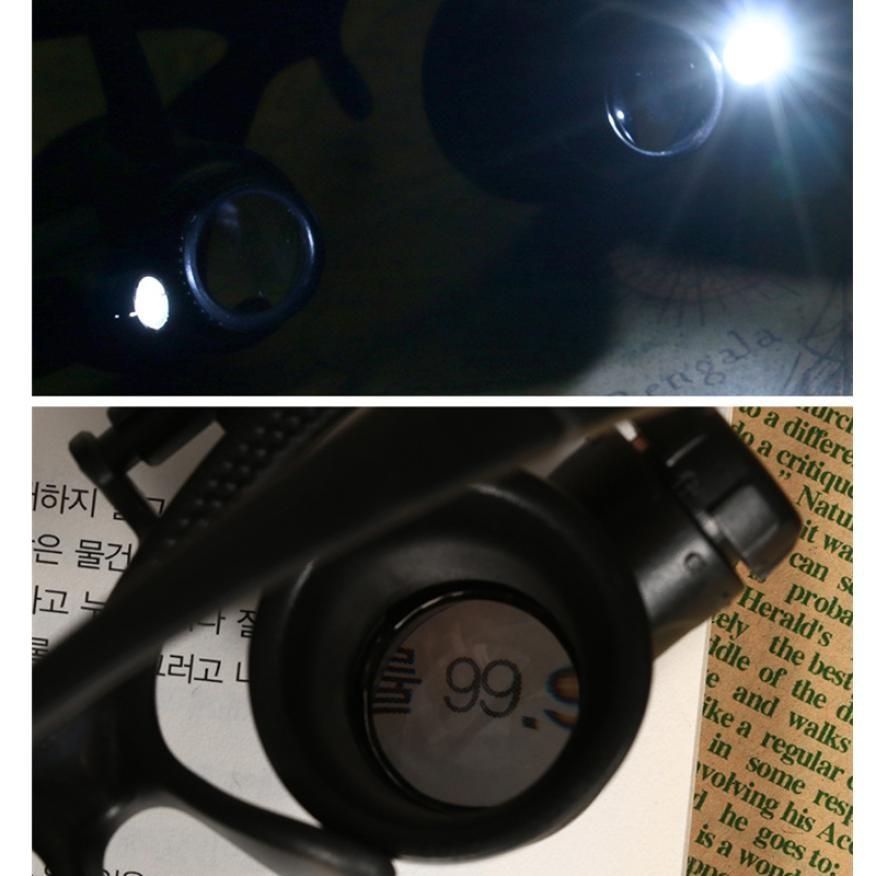 Watch Repair Glasses Glasses Magnifier With LED Head With A Mirror