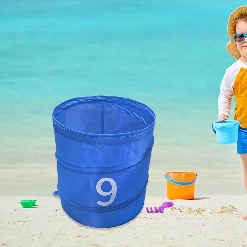 Backyard Golf Bucket Easy To Store Oxford Cloth Foldable Storage for Indoor Outdoor Family