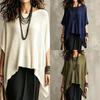 Women S Loose Hollow Knit Sweater Batwing Sleeve Elbow Sleeve