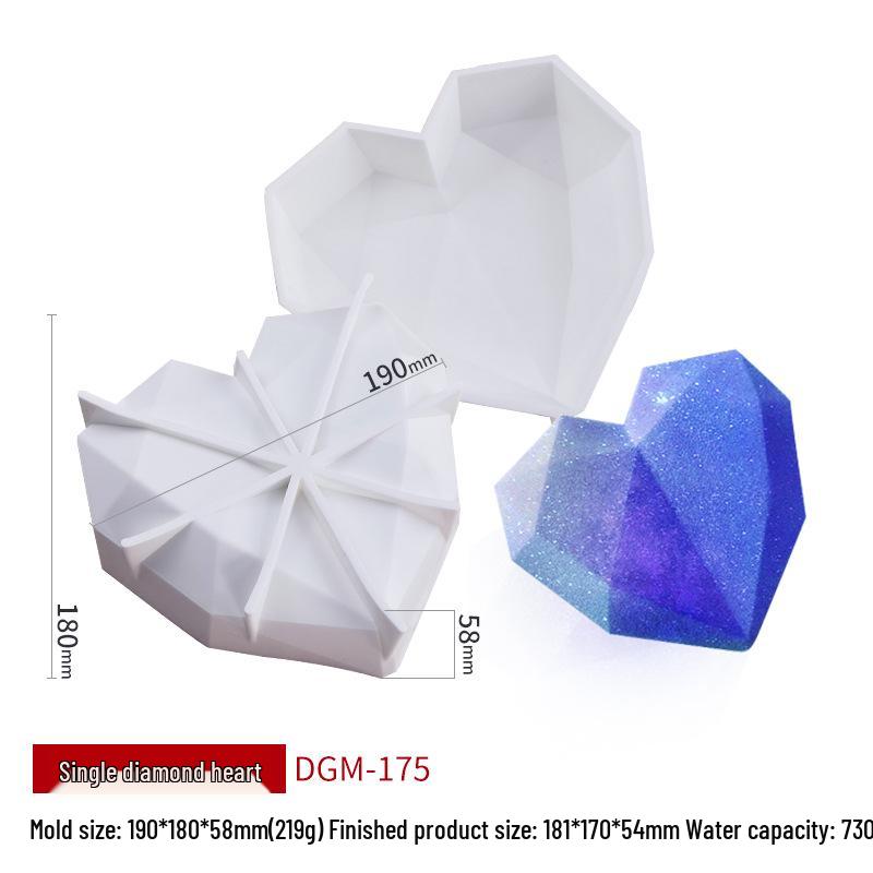 Sanshin Heart Silicone Mold for Mousse, Pastry, Chocolate, and Jelly Baking