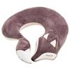 Cute Travel Pillow with Ear Cartoon Neck Pillow for Kids Memory Foam Animal Pillow U Shaped Cushion Plush for Airplane Train