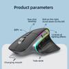 Gaming Mouse Rechargeable Bluetooth-Compatible 5.0+2.4G Optical Gamer Mice 12 Colors RGB 1000-4000DPI for Computer Gaming Office