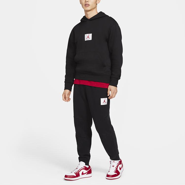 Jordan Men's Flight Fleece Graphic Pullover Hoodie Black CZ8261-010