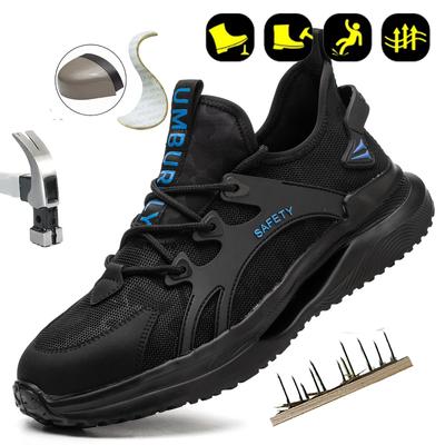 Work Shoes Men Sneakers Steel Toe Puncture-Proof Work Shoes Boots Fashion Indestructible Lightweight Footwear Security